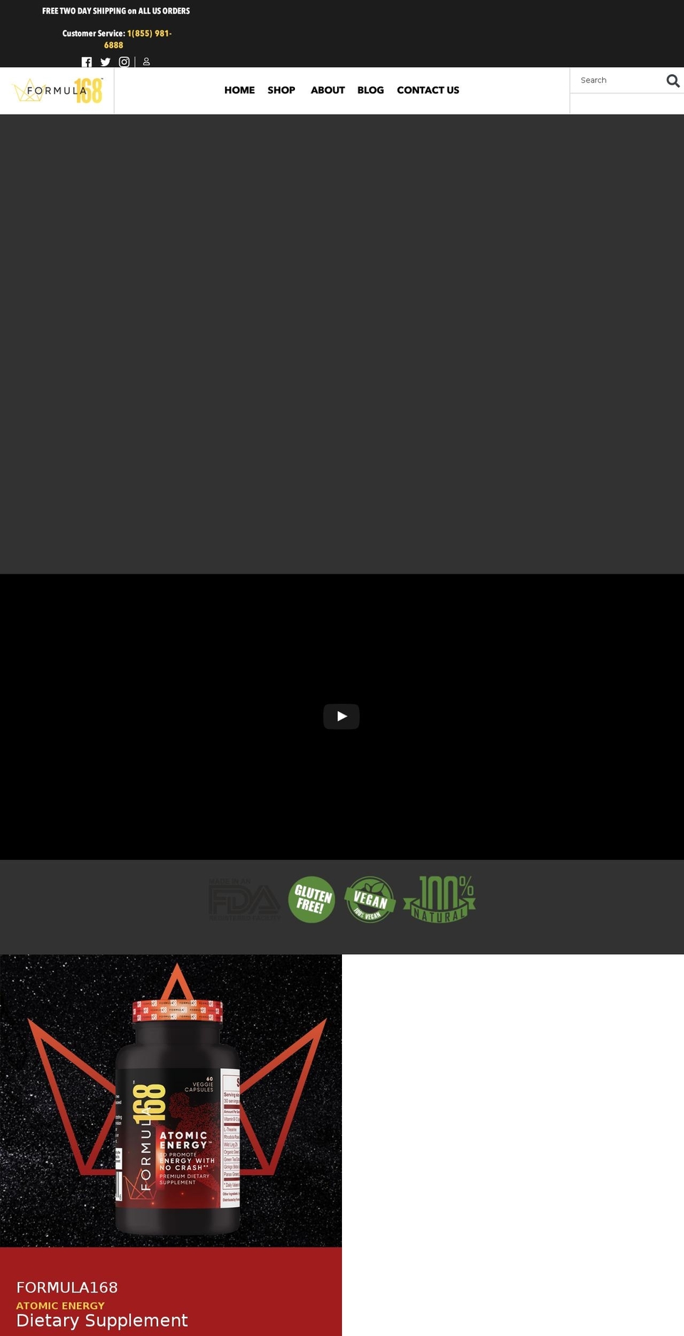 formula168.com — Shopify storefront screenshot