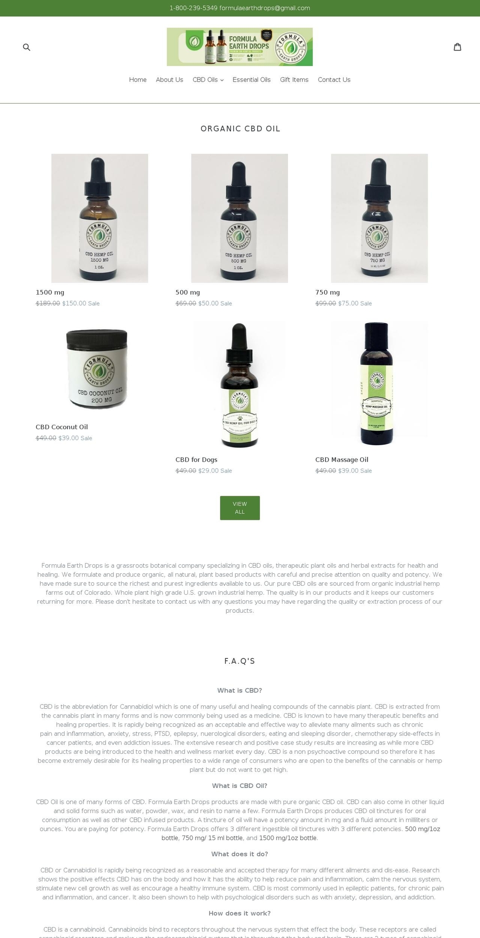 formulaearthdrops.com — Shopify storefront screenshot