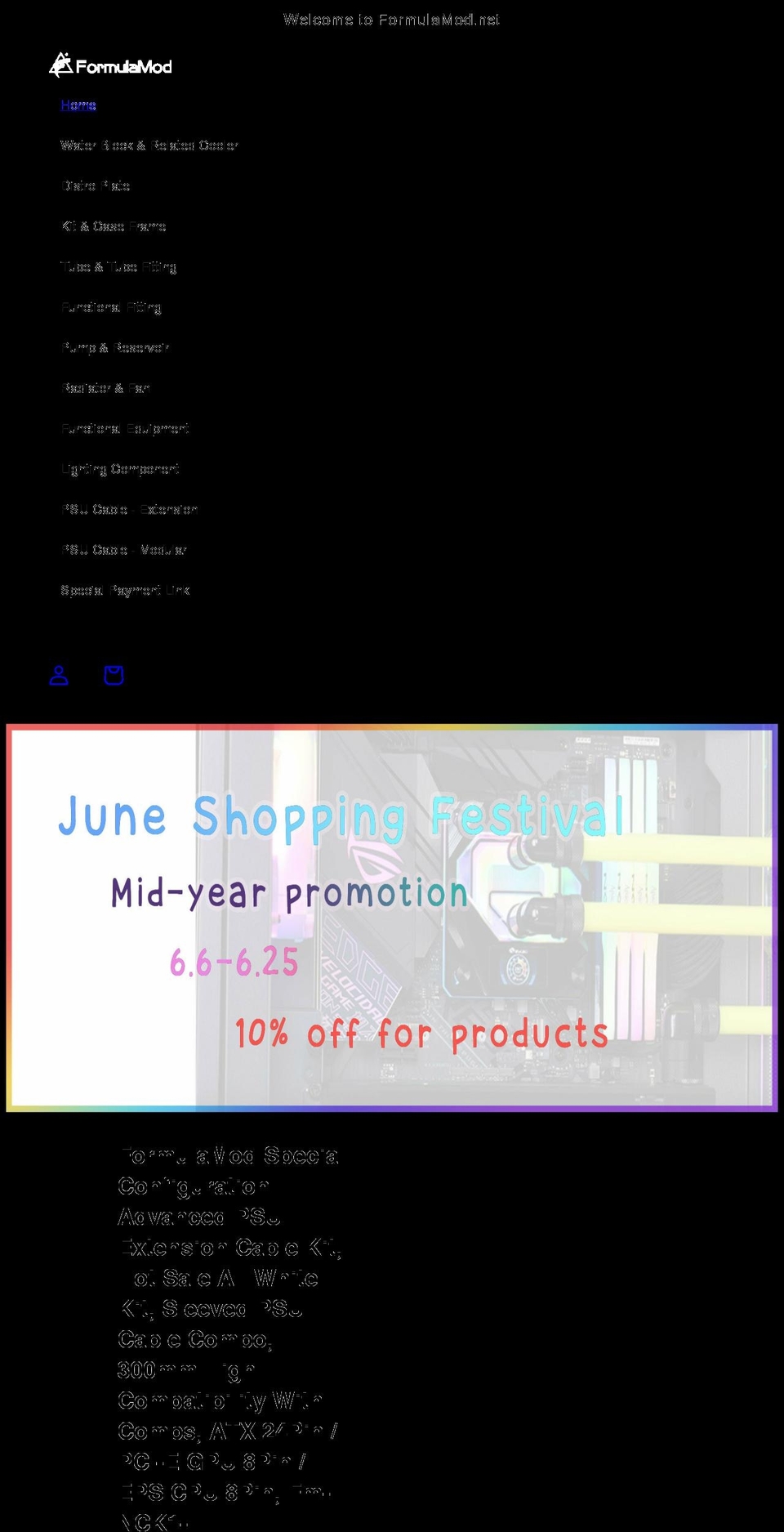 formulamod.net shopify website screenshot