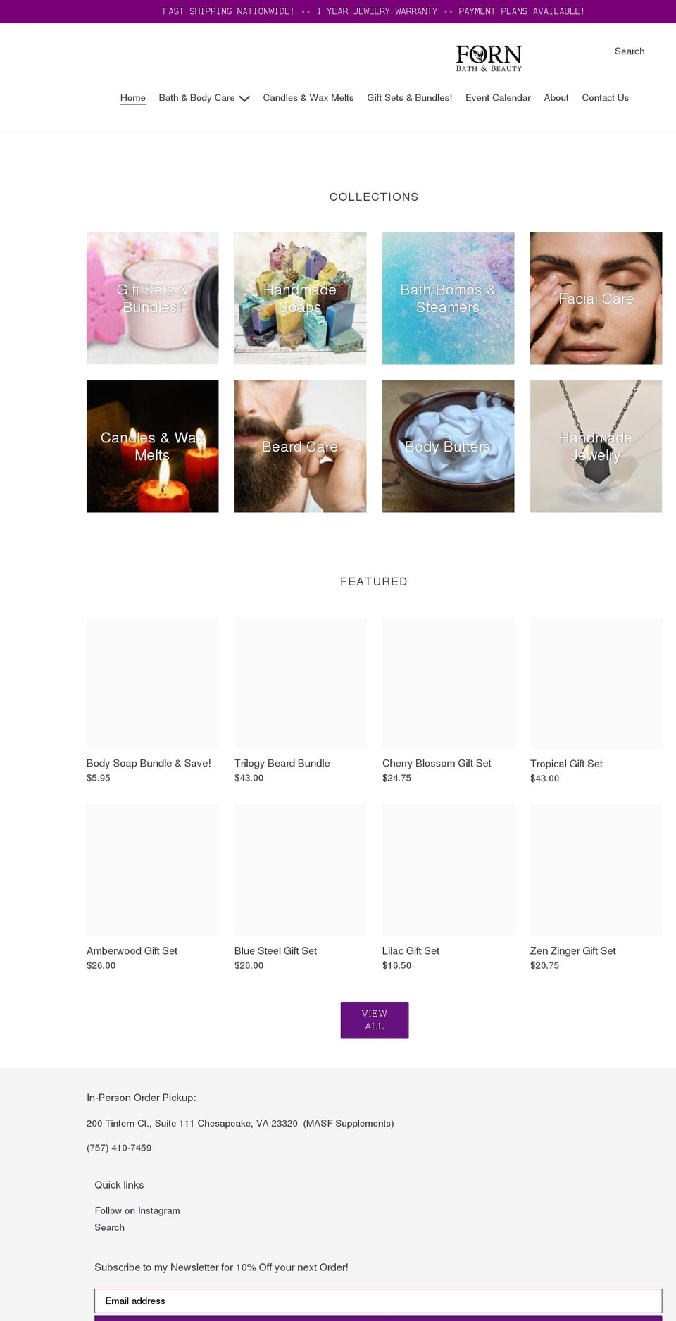 forn-galdr-creations.com shopify website screenshot