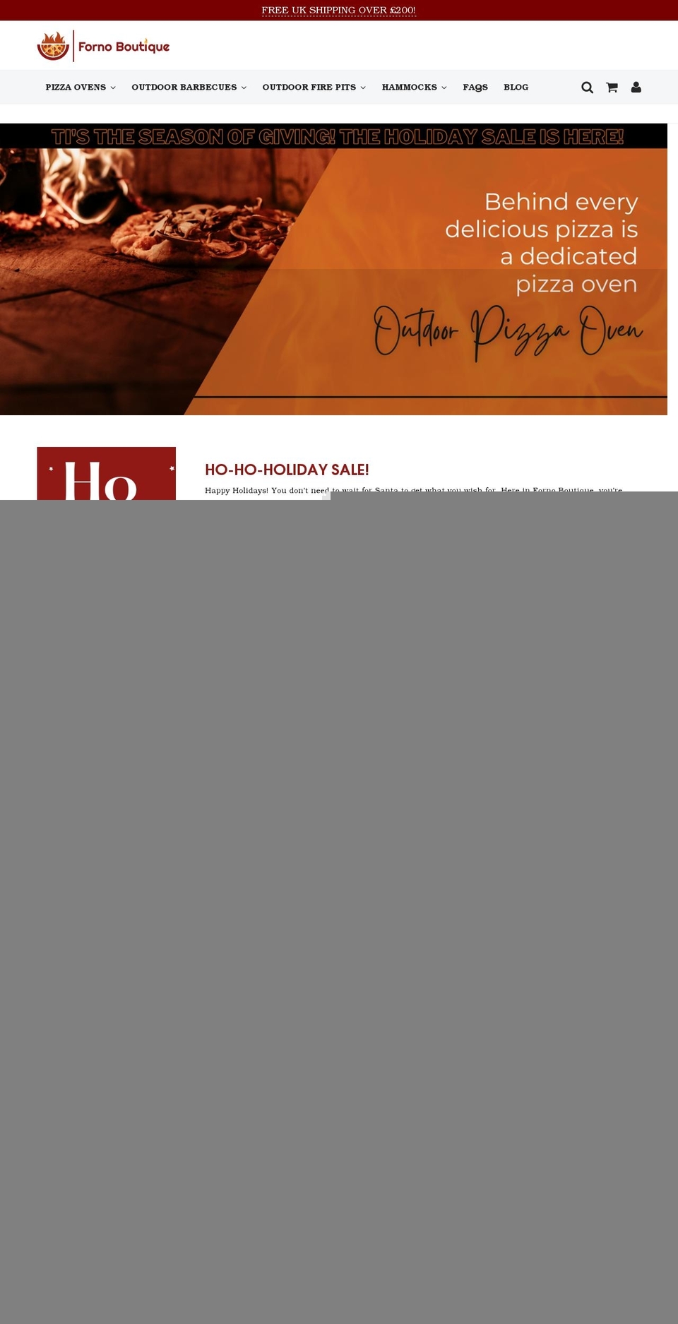 fornoboutique.co.uk shopify website screenshot