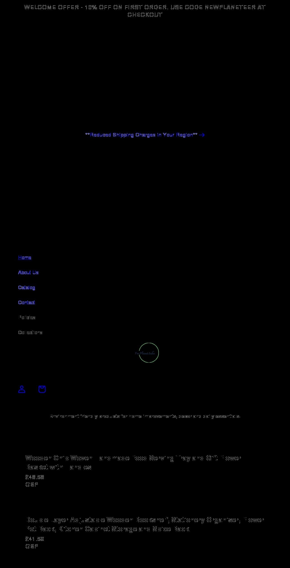 forplanetsake.com shopify website screenshot