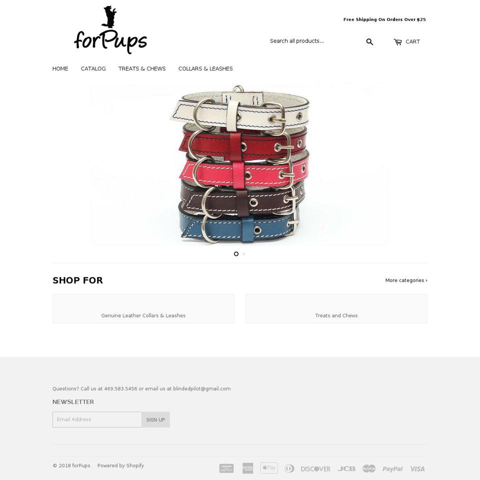 forpups.com shopify website screenshot
