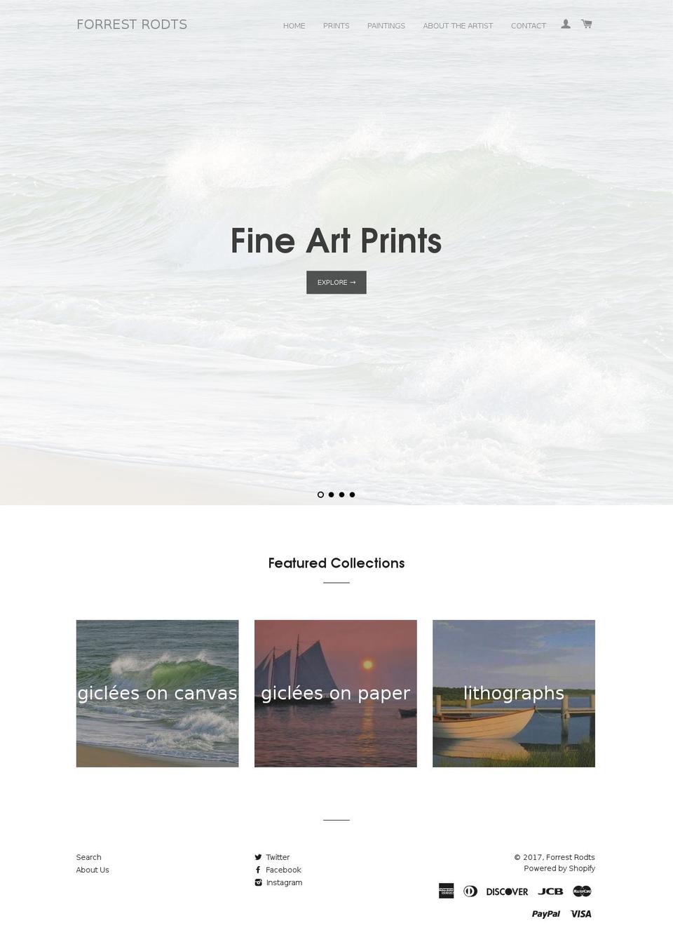 forrestrodts.com shopify website screenshot