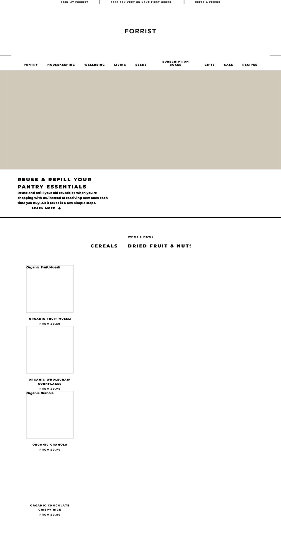 forrist.com shopify website screenshot