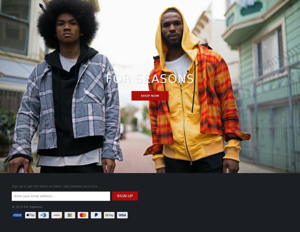 forseasonsca.com shopify website screenshot