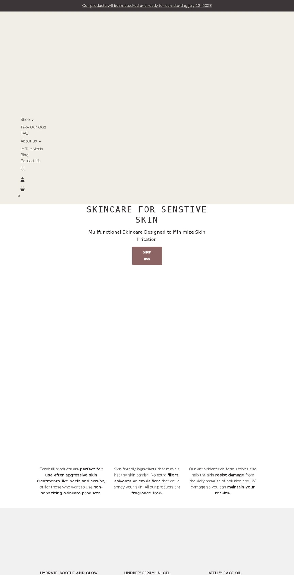 forshelli.com shopify website screenshot