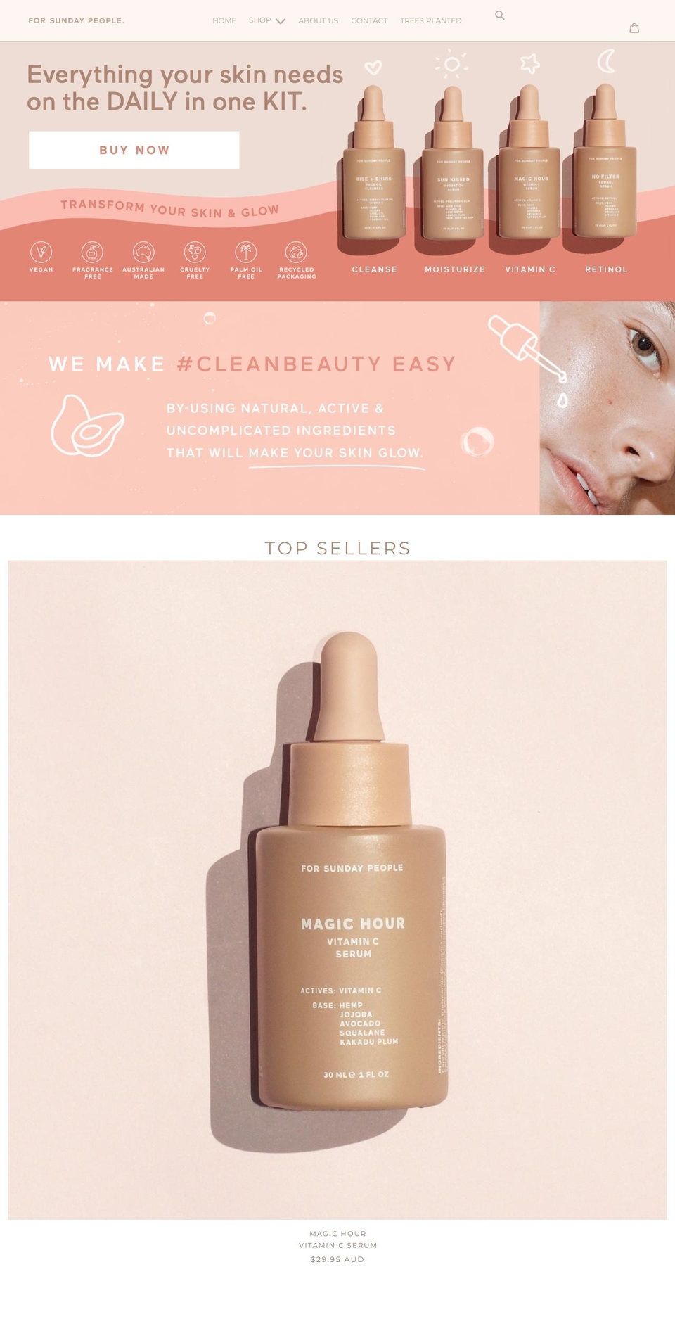 forsundaypeople.com shopify website screenshot