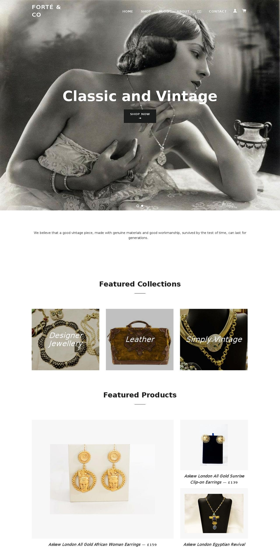 forteandco.com shopify website screenshot