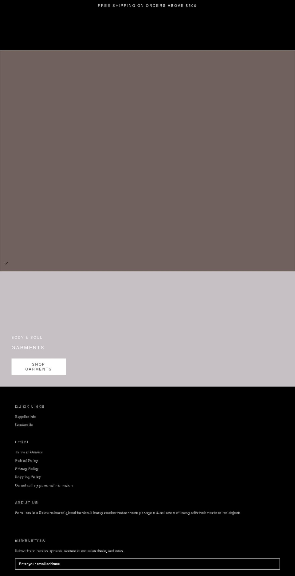 forteluxe.com shopify website screenshot