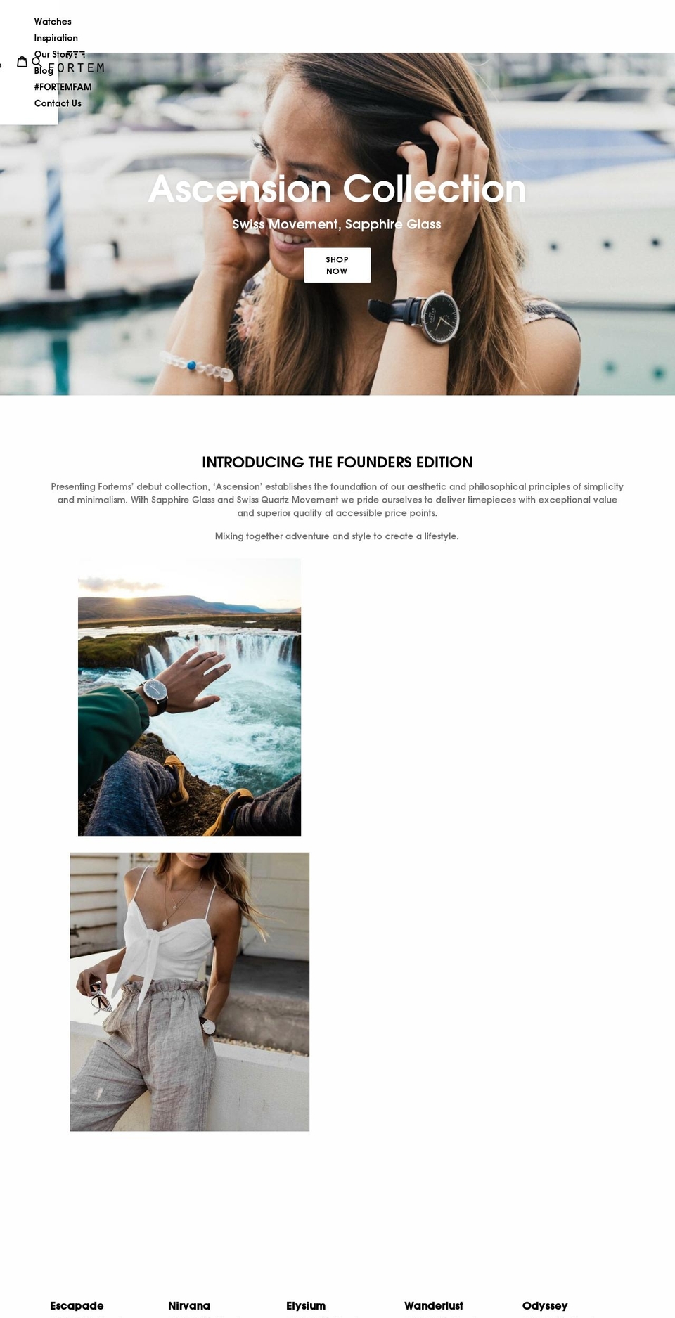fortemwatches.com shopify website screenshot