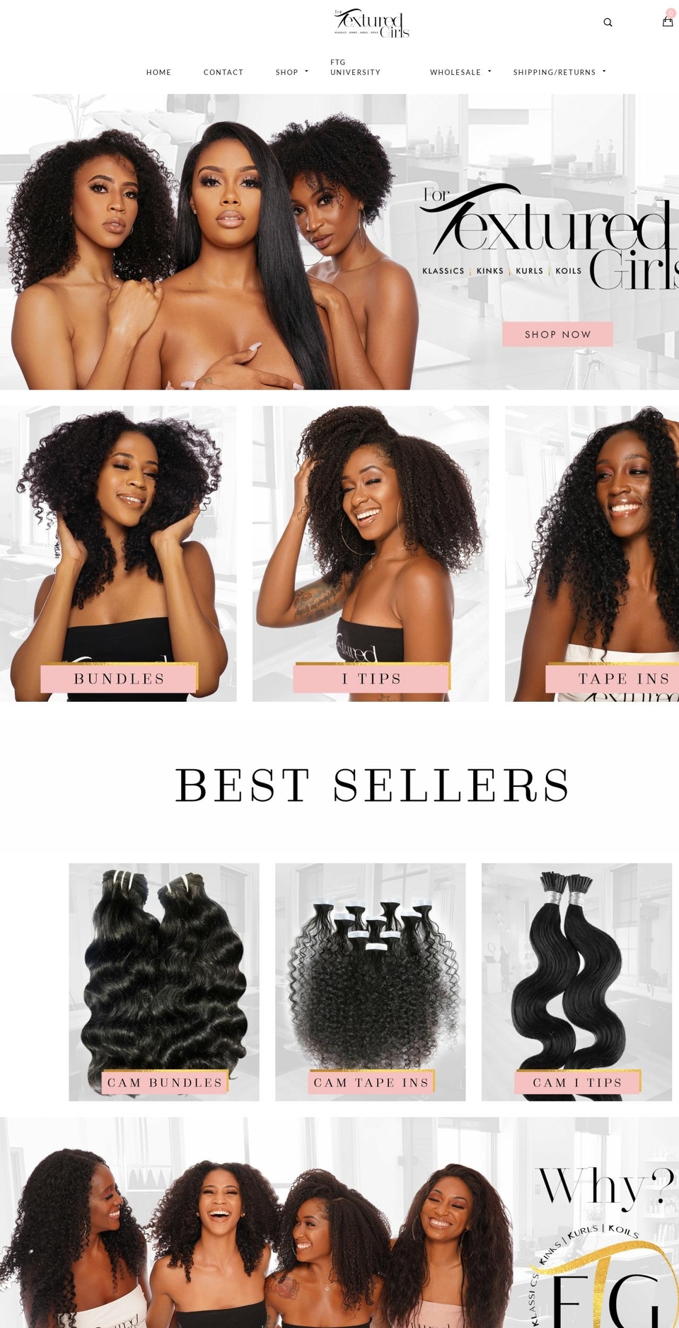 fortexturedgirls.com shopify website screenshot