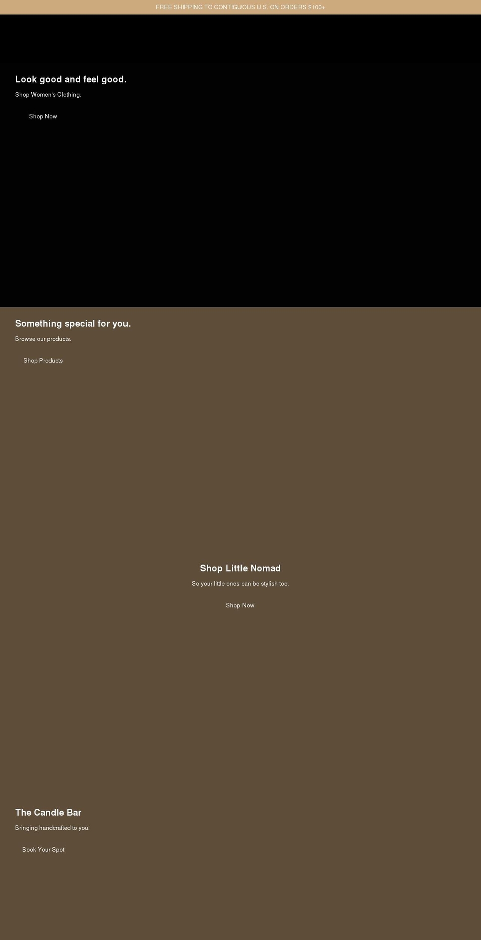 forthandnomad.com — Shopify storefront screenshot
