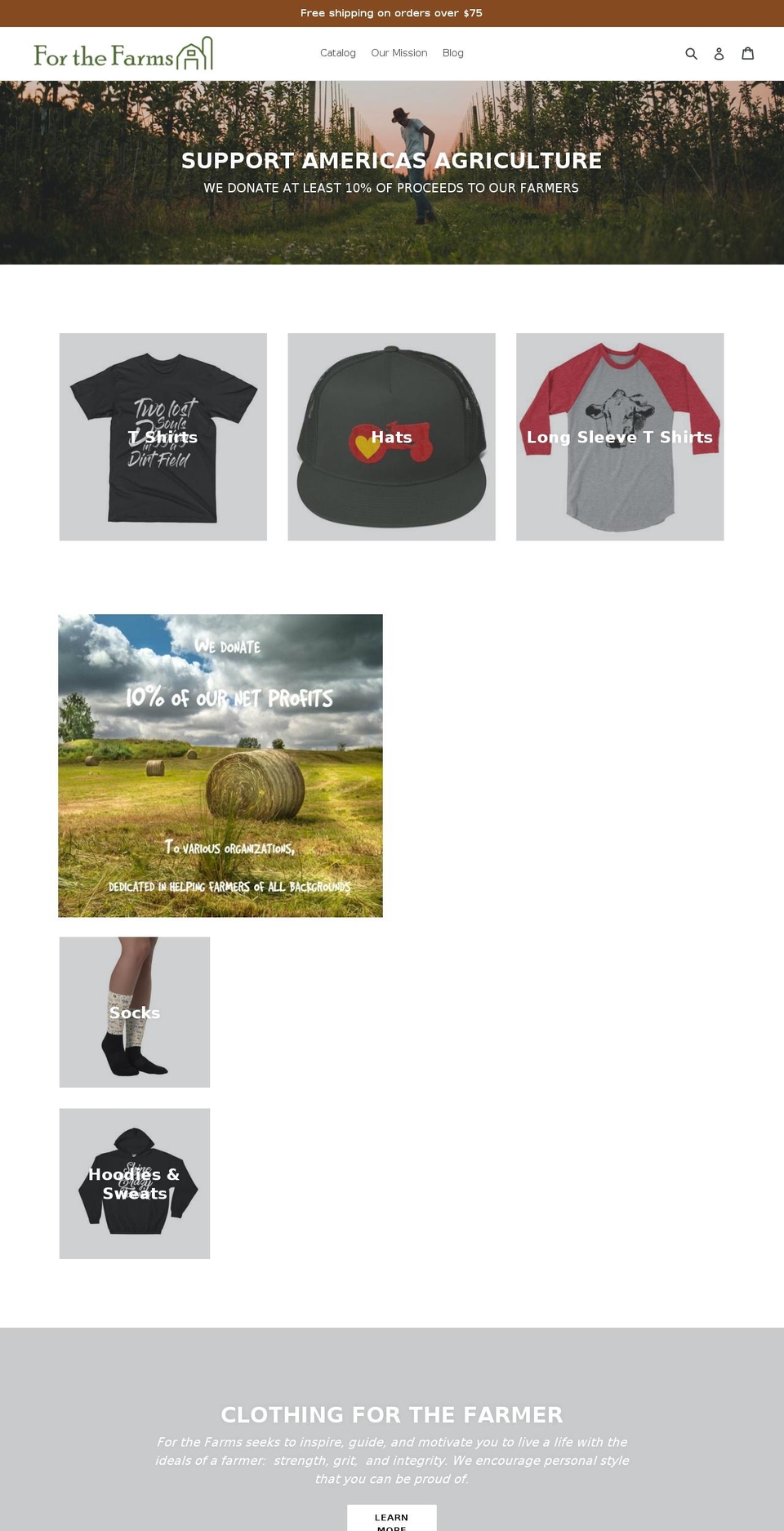 forthefarms.com — Shopify storefront screenshot