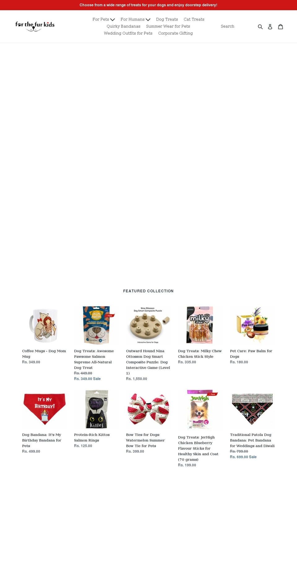 forthefurkids.com shopify website screenshot