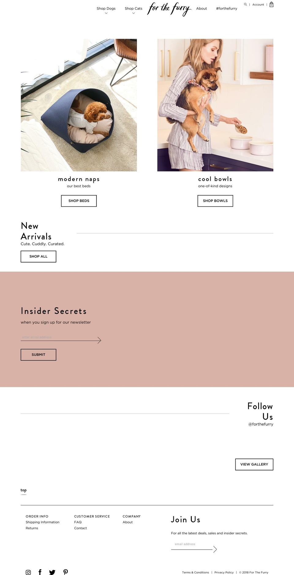 forthefurry.com — Shopify storefront screenshot