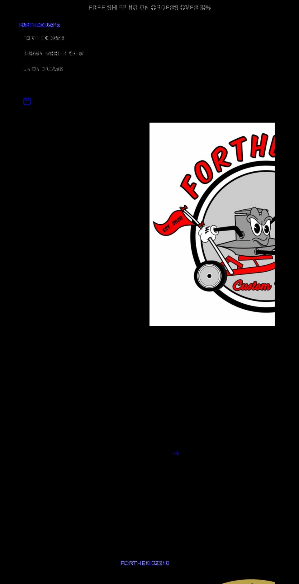 forthekidz310.com shopify website screenshot