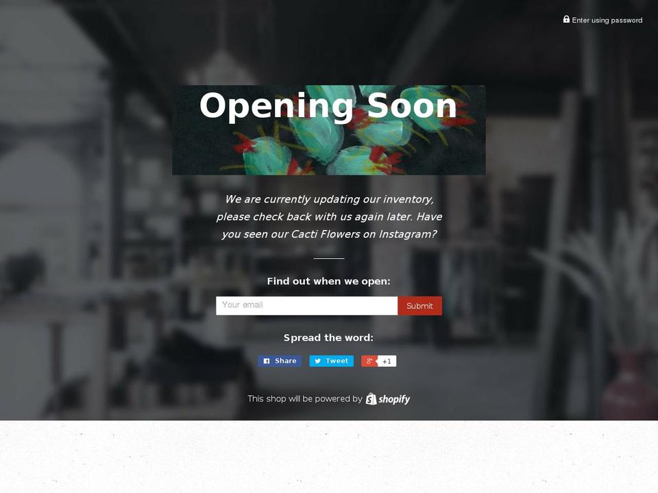 fortheloveofcacti.com shopify website screenshot