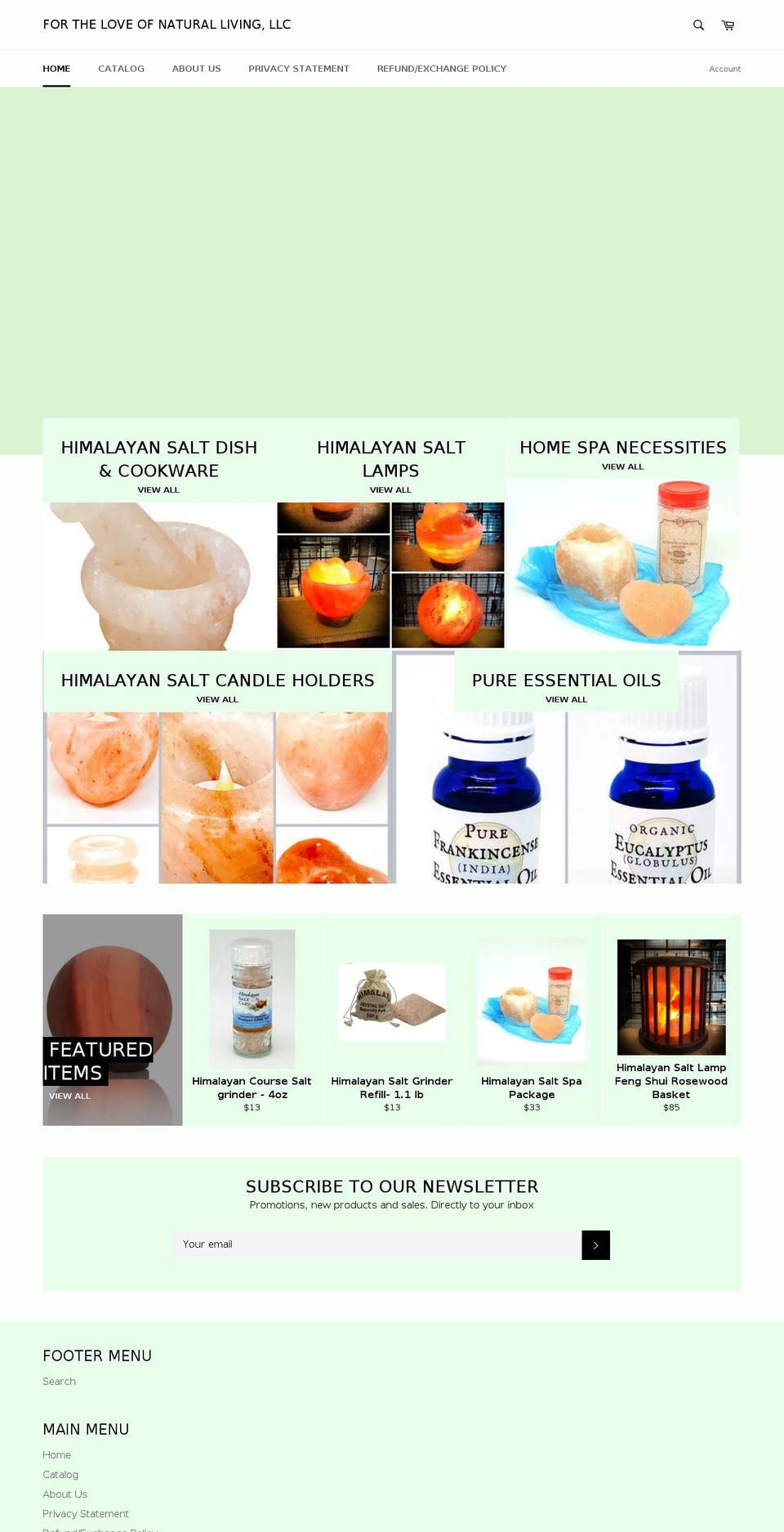 fortheloveofnaturalliving.com shopify website screenshot