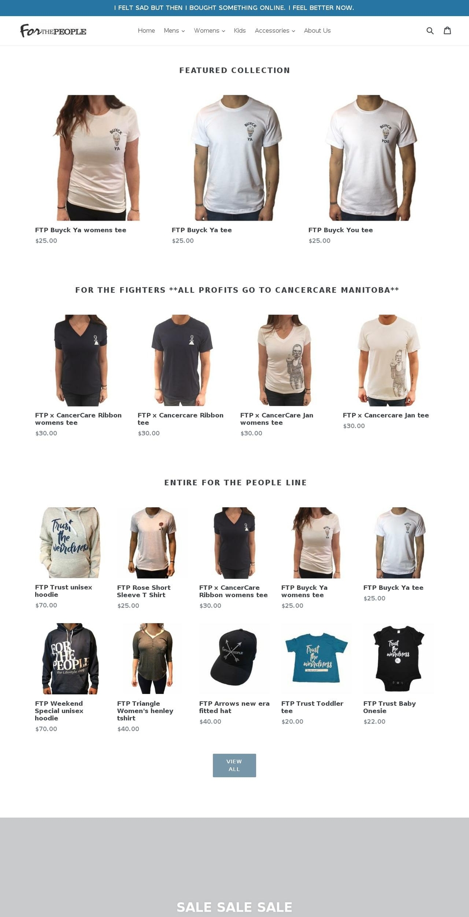 forthepeopleshop.com — Shopify storefront screenshot