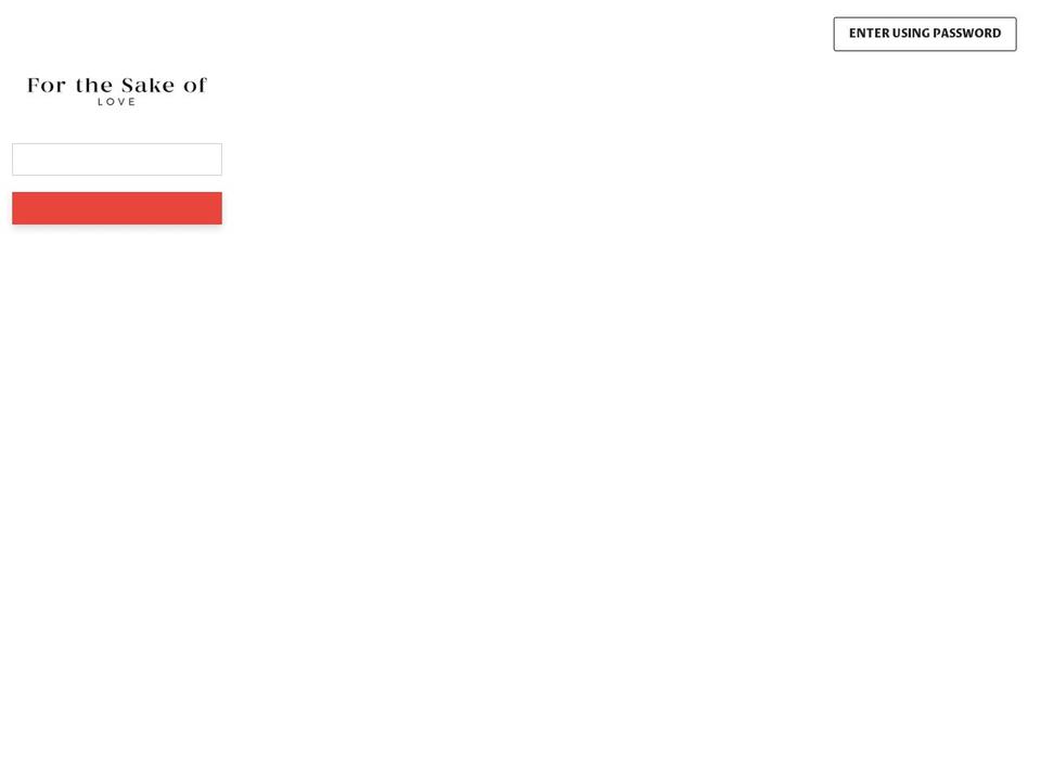 forthesakeoflove.com shopify website screenshot
