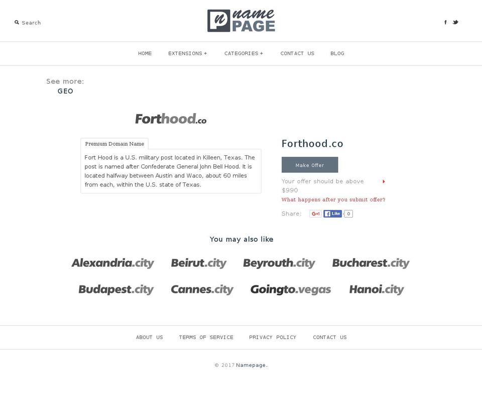 forthood.co shopify website screenshot