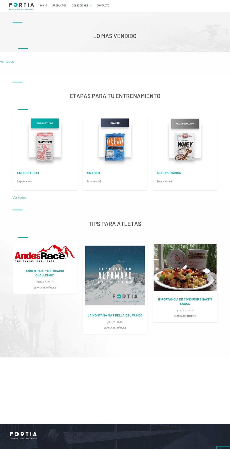 fortia.me shopify website screenshot