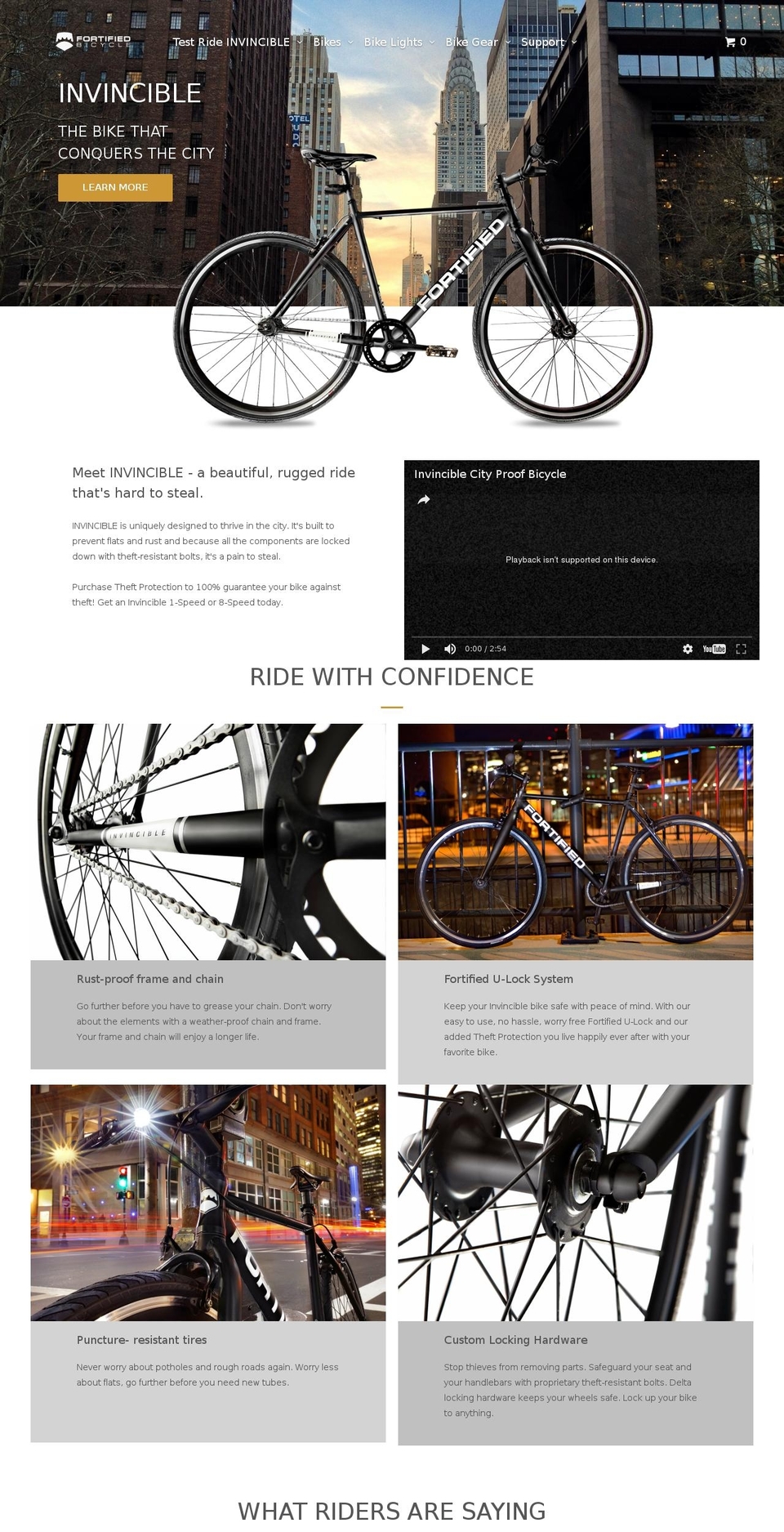 LIVE with New Bike Header - Sajal - July 6 2016 Shopify theme site example fortifiedbicycle.com