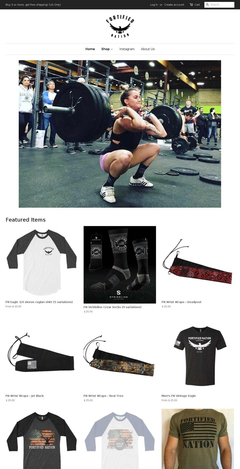 fortifiednation.com — Shopify storefront screenshot