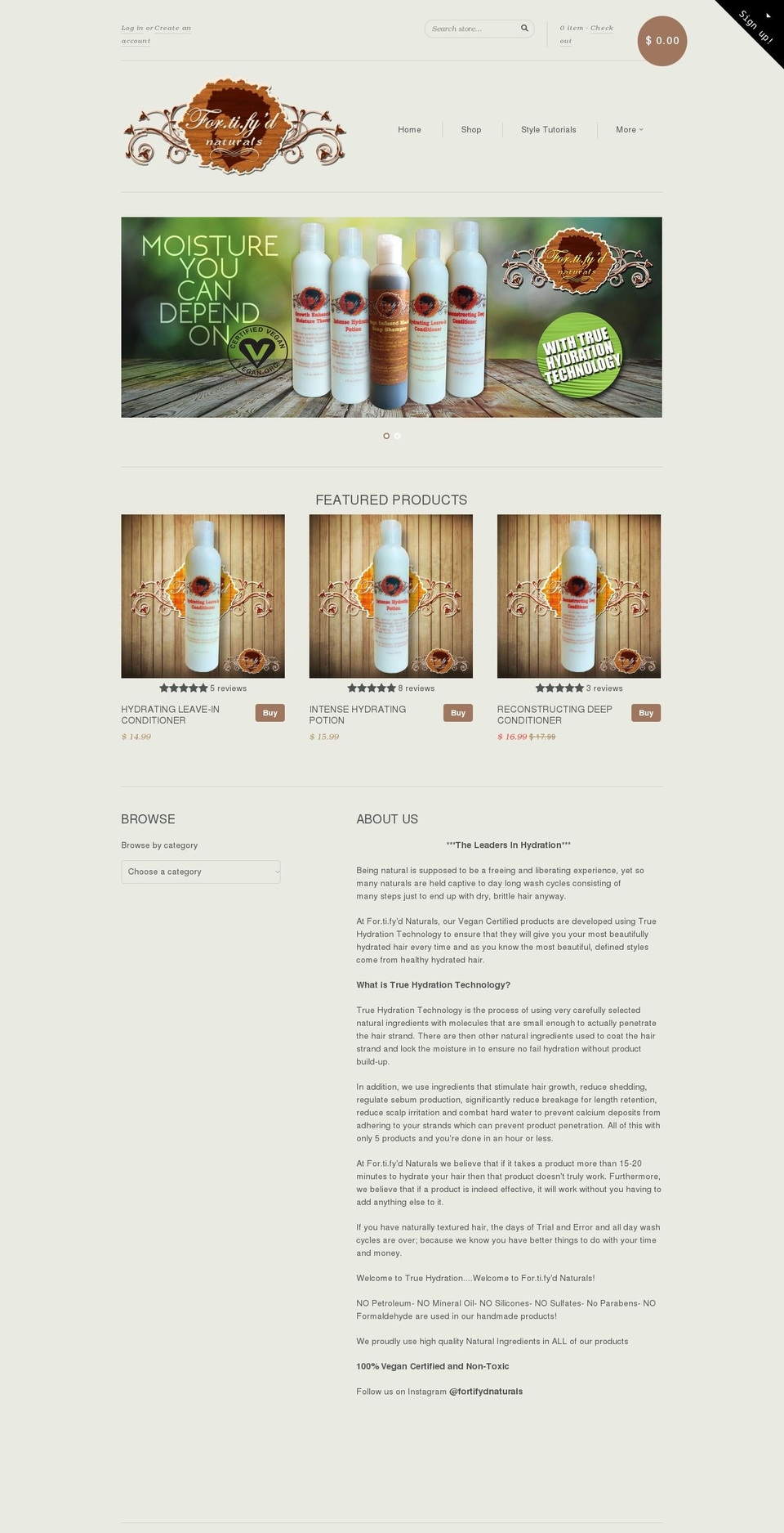 fortifydnaturals.com shopify website screenshot