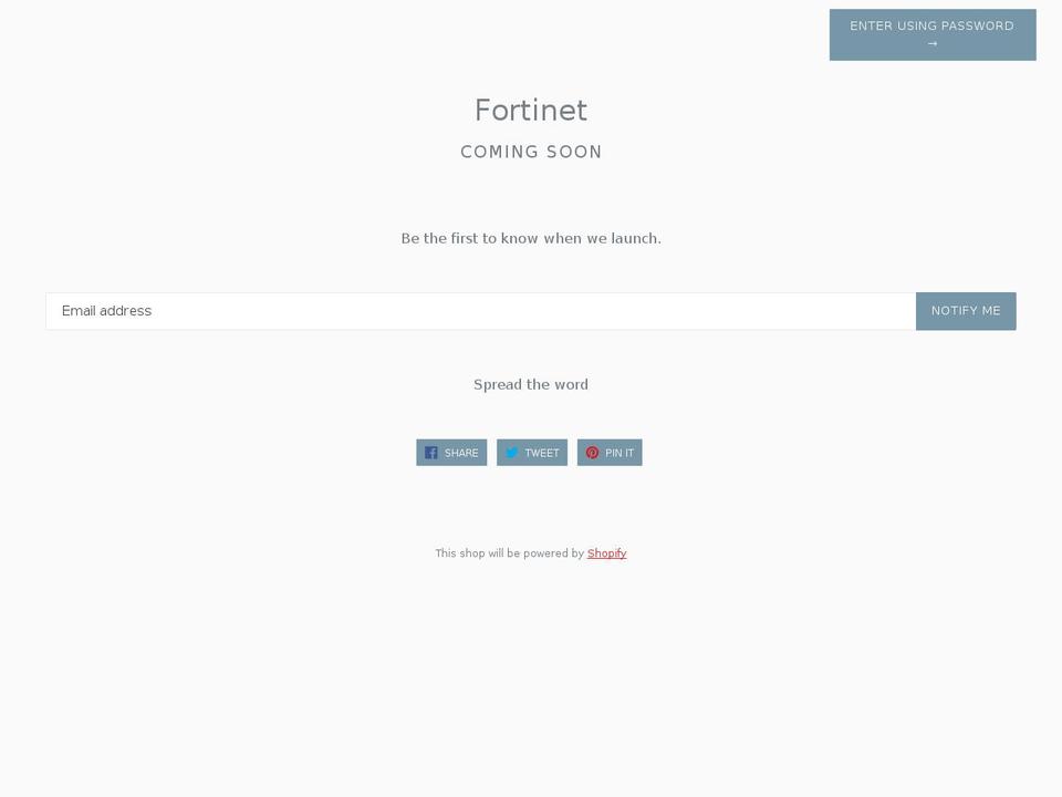 fortinet.ca shopify website screenshot