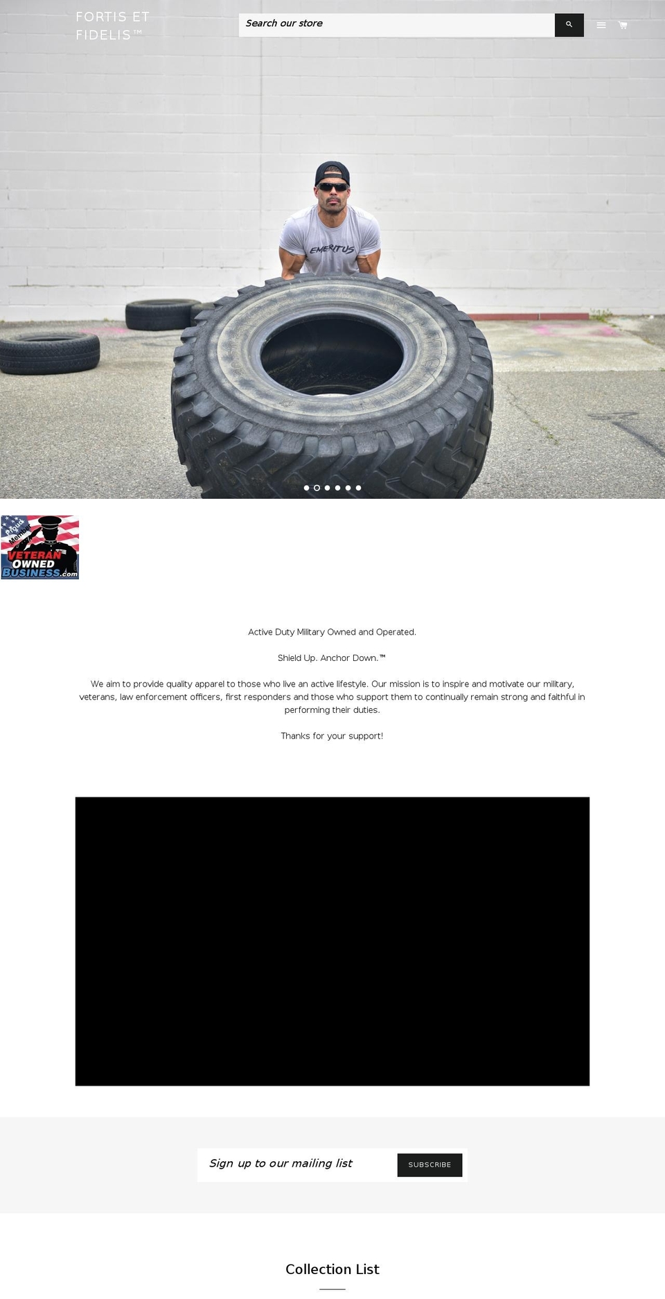 fortis-fidelis.com shopify website screenshot