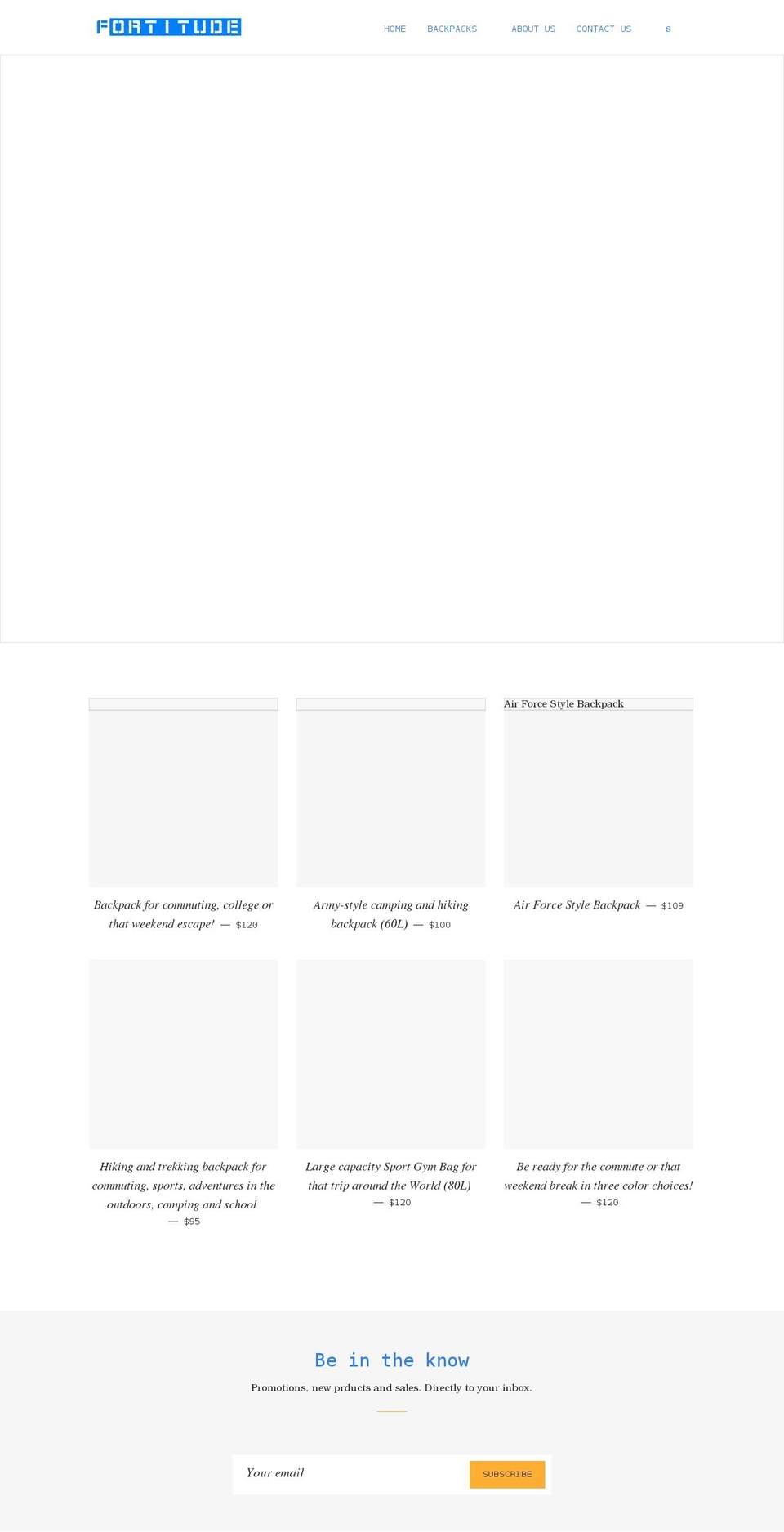 fortitude-store.com shopify website screenshot