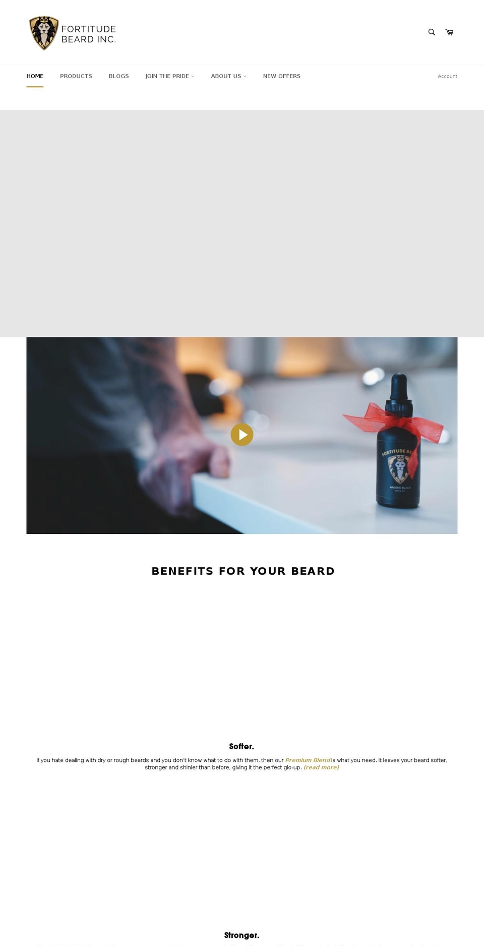 fortitudebeard.com — Shopify storefront screenshot