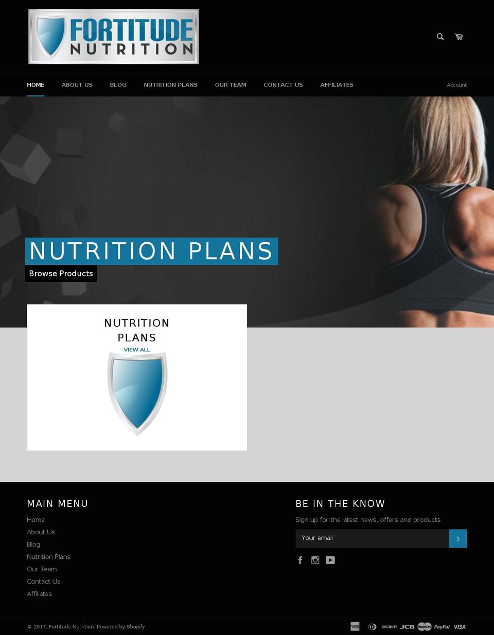fortitudenutrition.com shopify website screenshot
