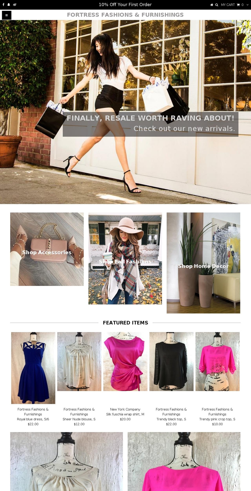 fortressshoppes.com — Shopify storefront screenshot