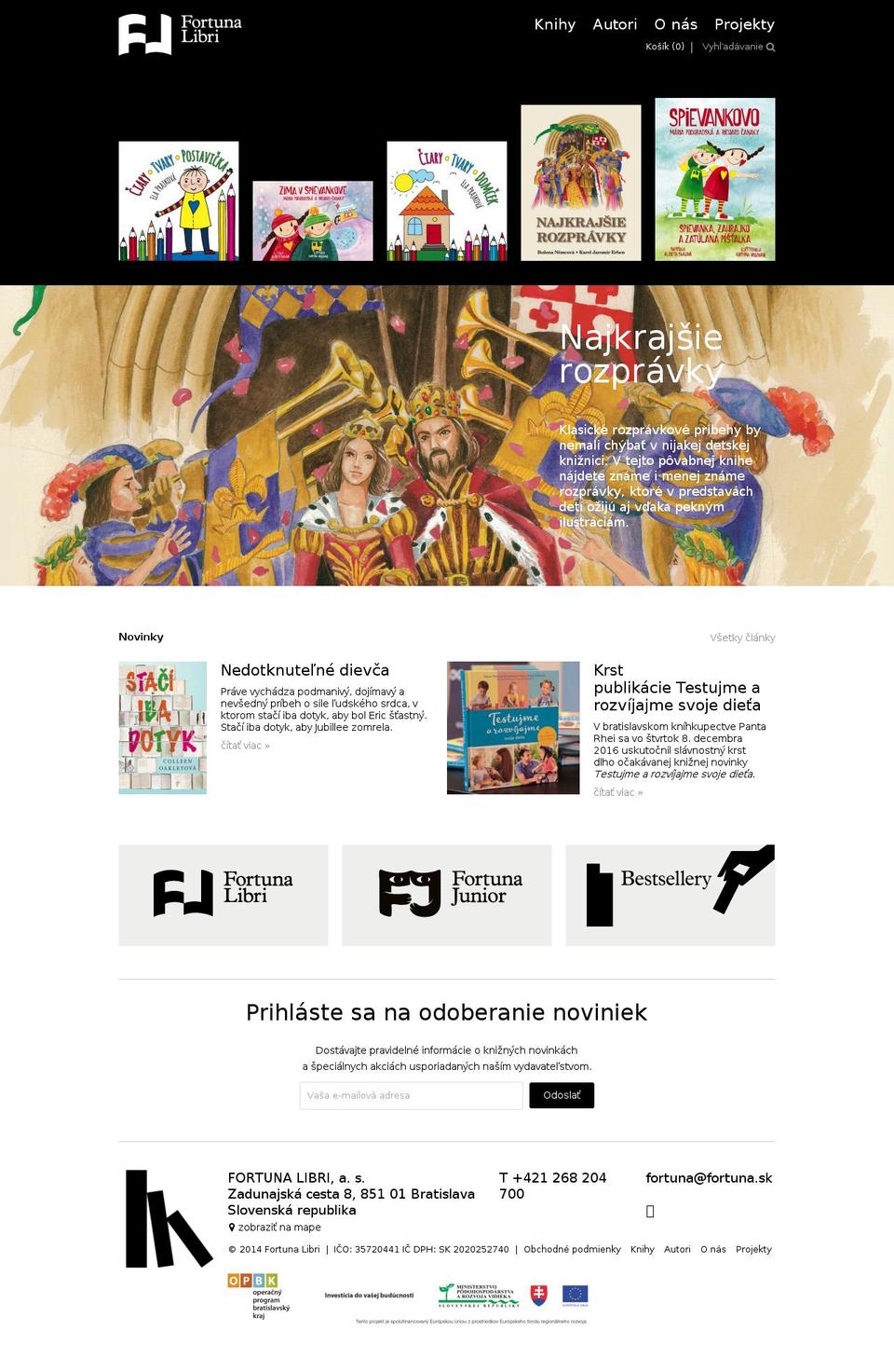 Responsive Shopify theme site example fortunalibri.sk