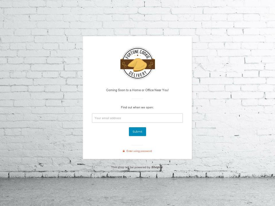 fortunecookiedelivery.com — Shopify storefront screenshot