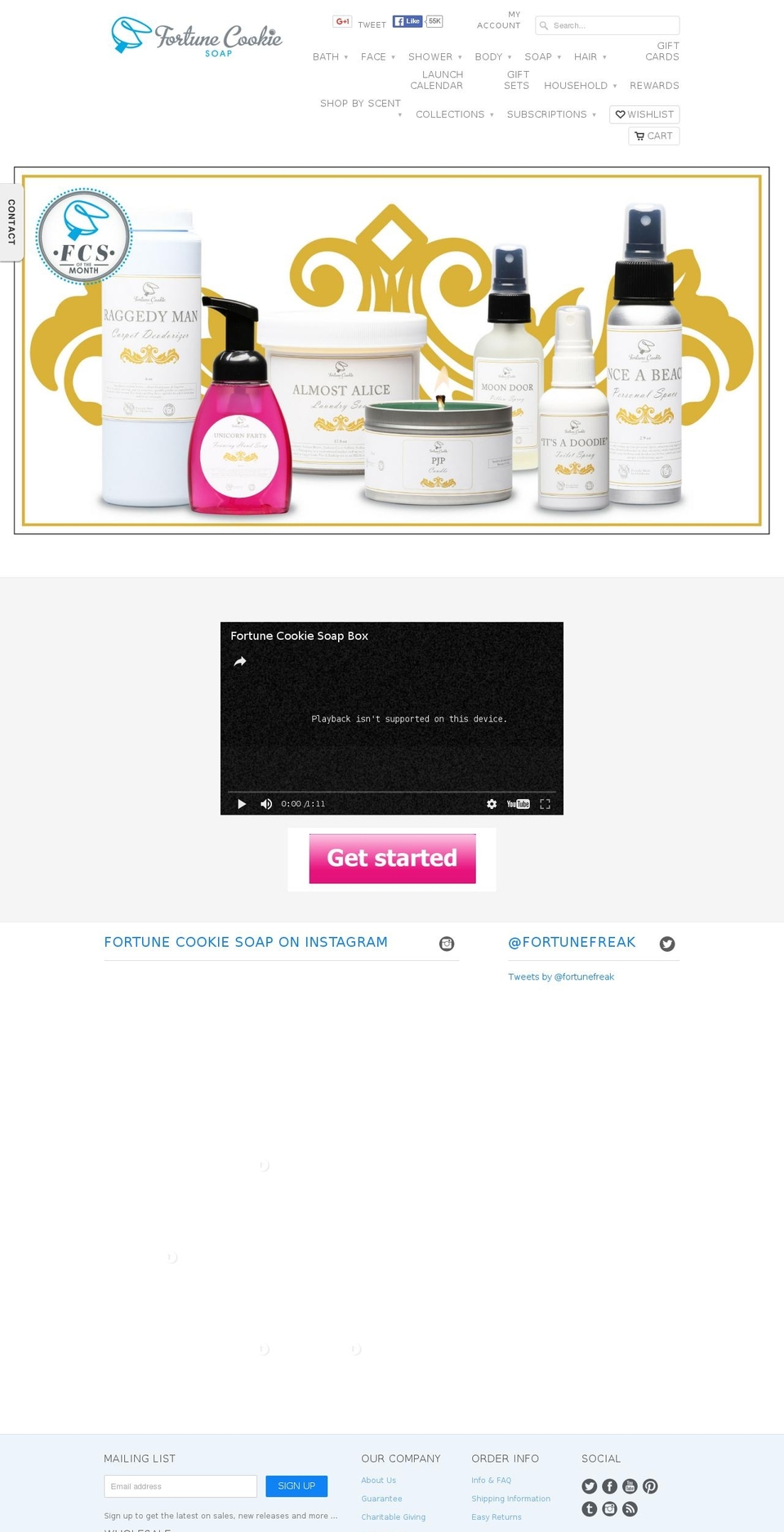 fortunecookiesoap.com shopify website screenshot