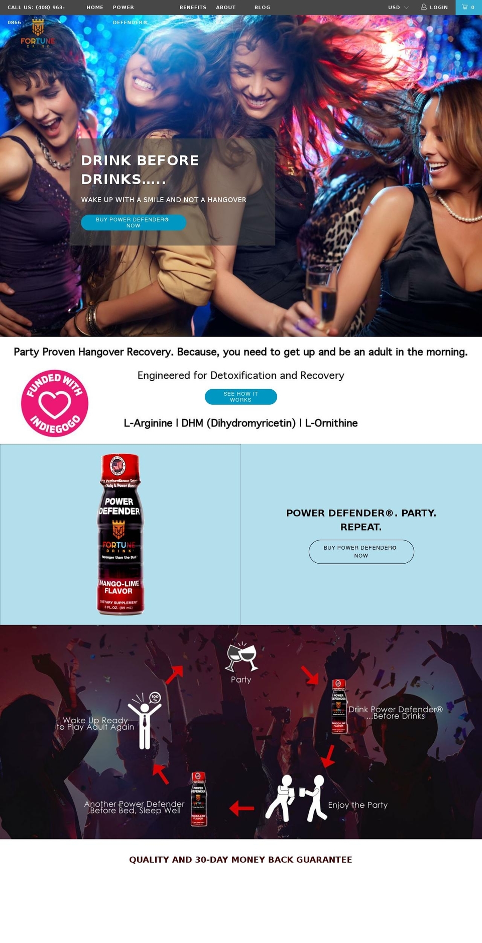 fortunedrink.com — Shopify storefront screenshot