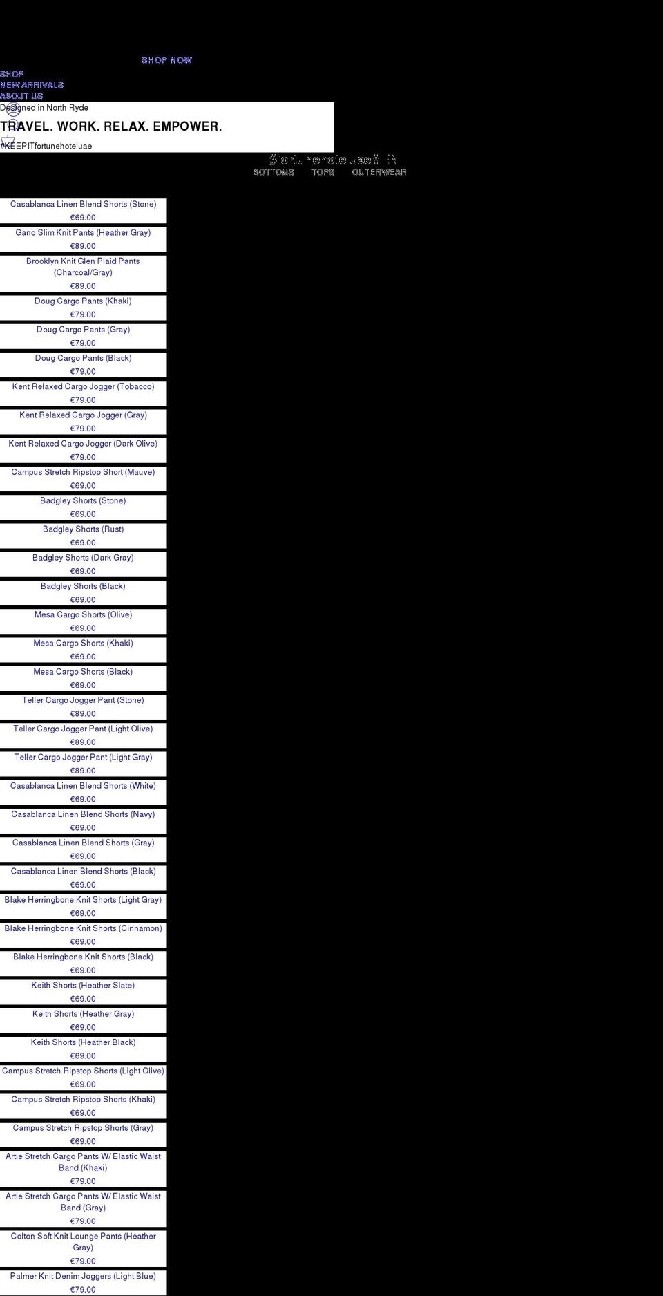 fortunehoteluae.com shopify website screenshot