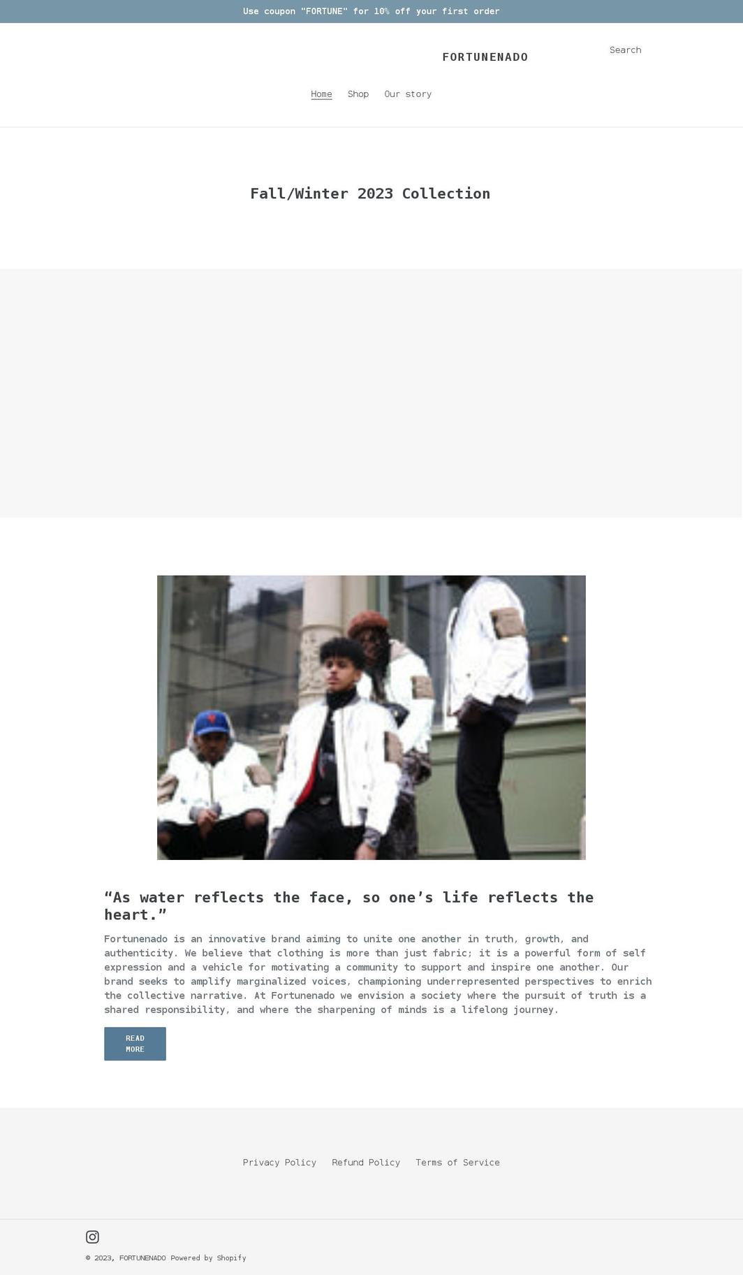 fortunenado.com shopify website screenshot