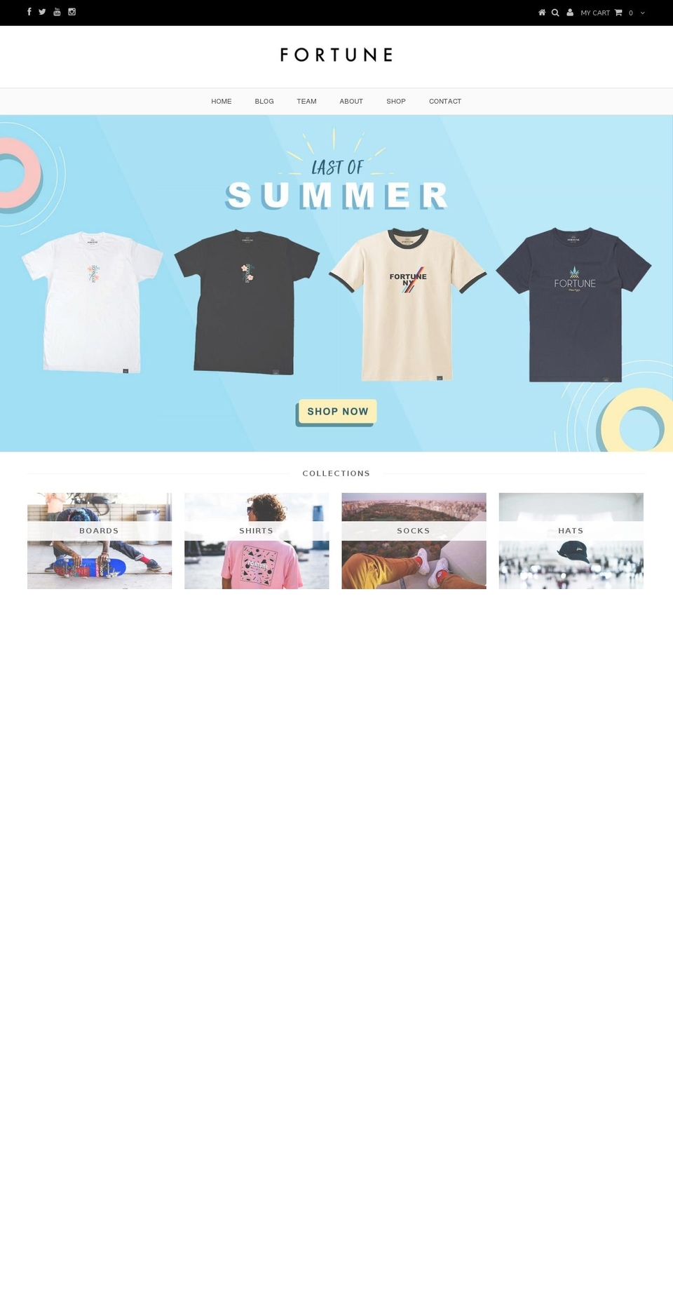 fortuneskate.com shopify website screenshot