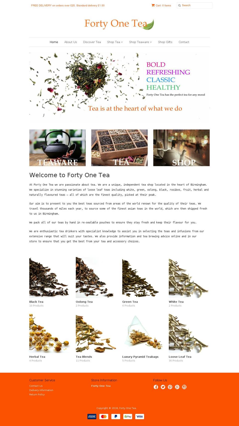 fortyonehighstreet.com — Shopify storefront screenshot