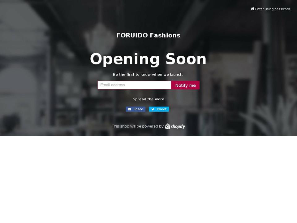 foruidofashions.com — Shopify storefront screenshot