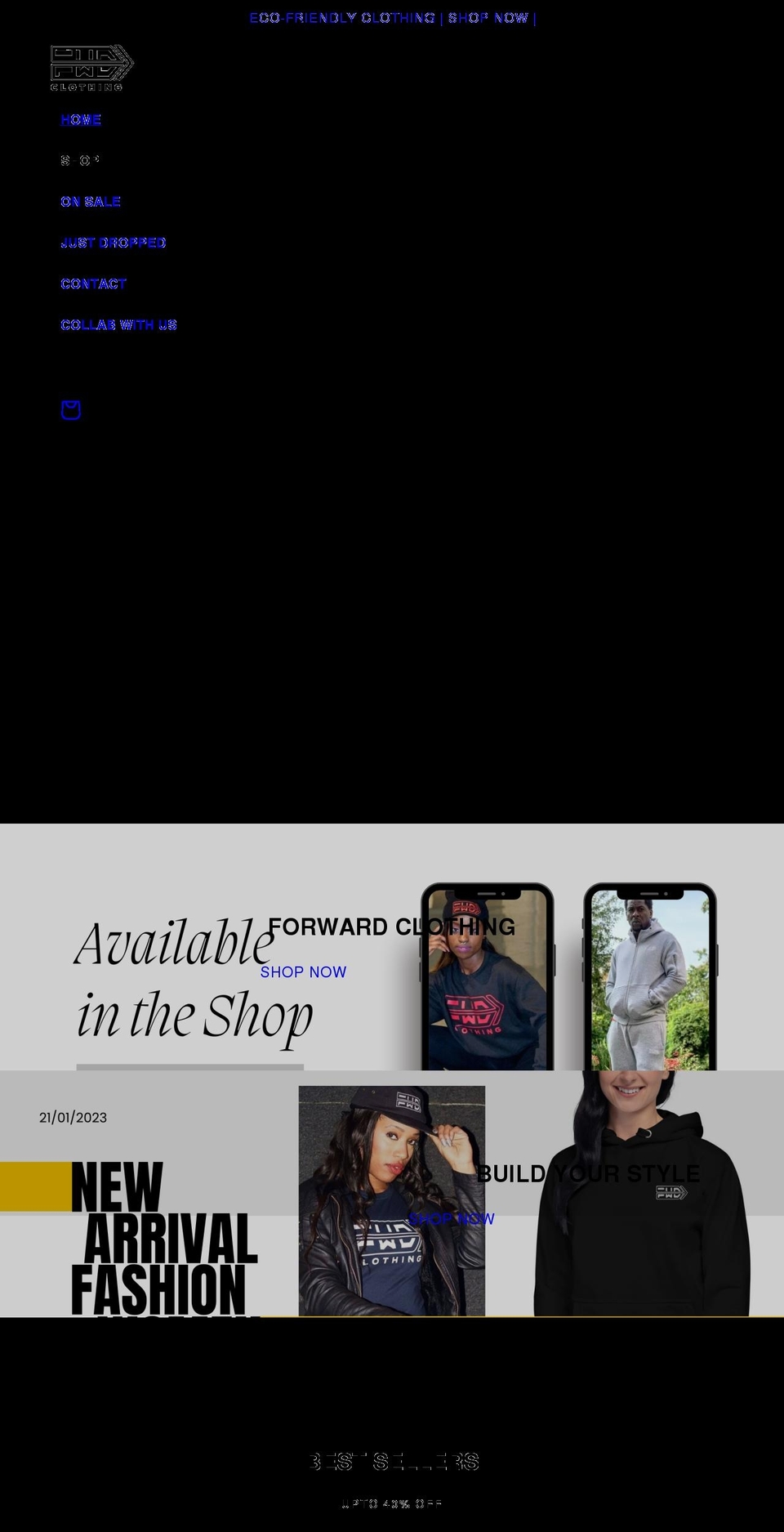 forward-clothing.com shopify website screenshot