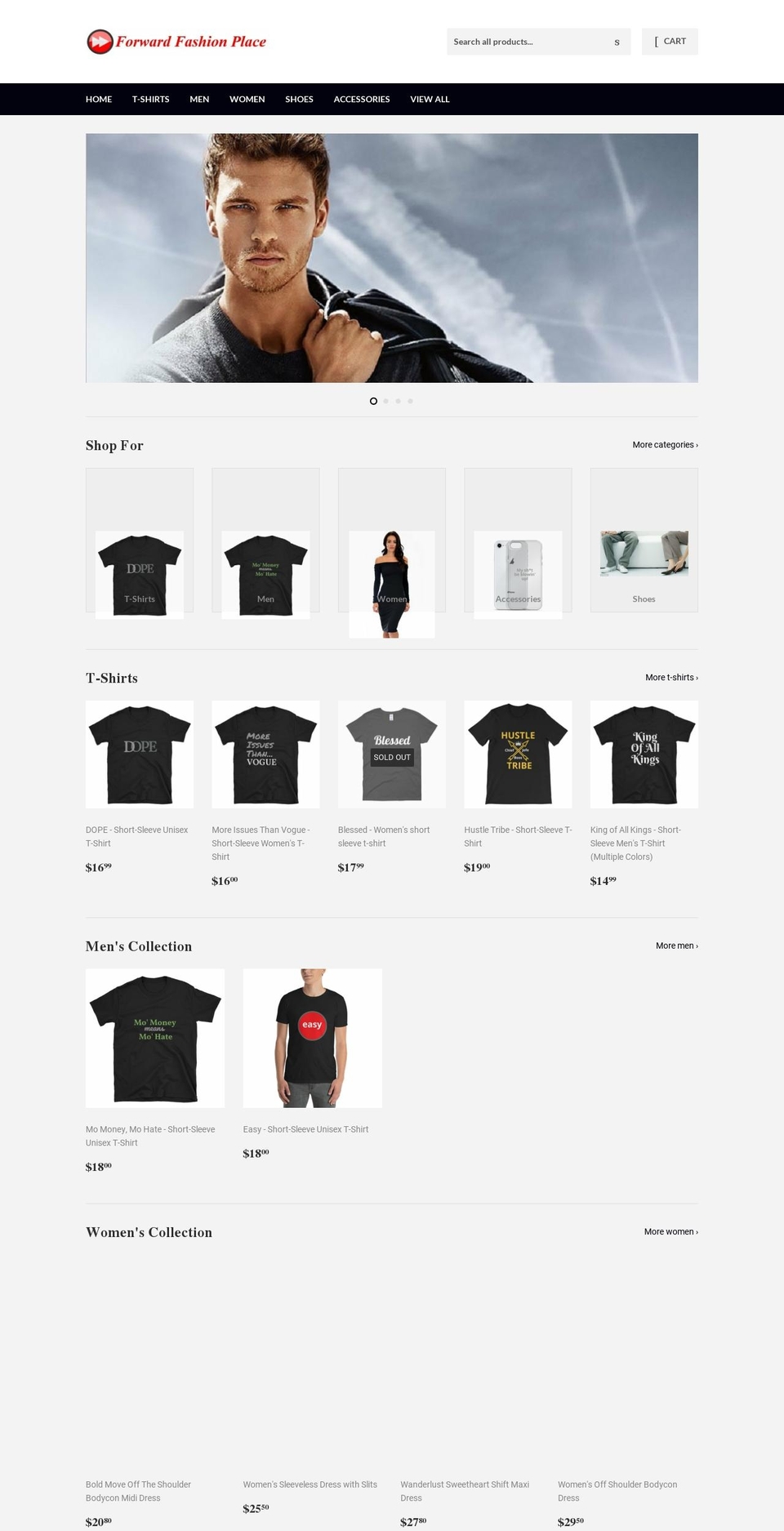 forwardfashionplace.com shopify website screenshot