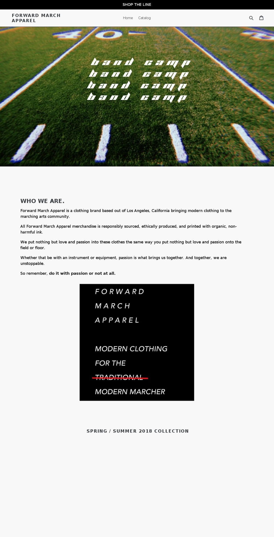 forwardmarchapparel.com — Shopify storefront screenshot