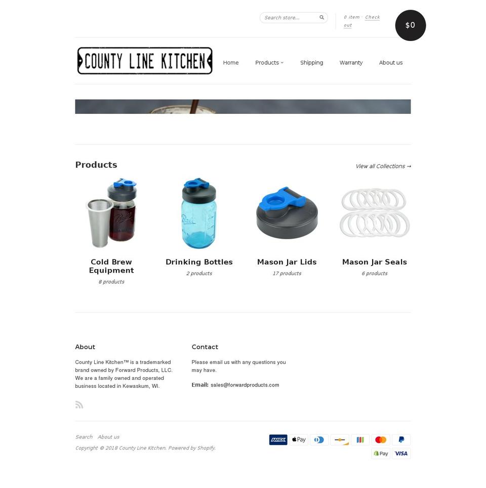 forwardproducts.com — Shopify storefront screenshot