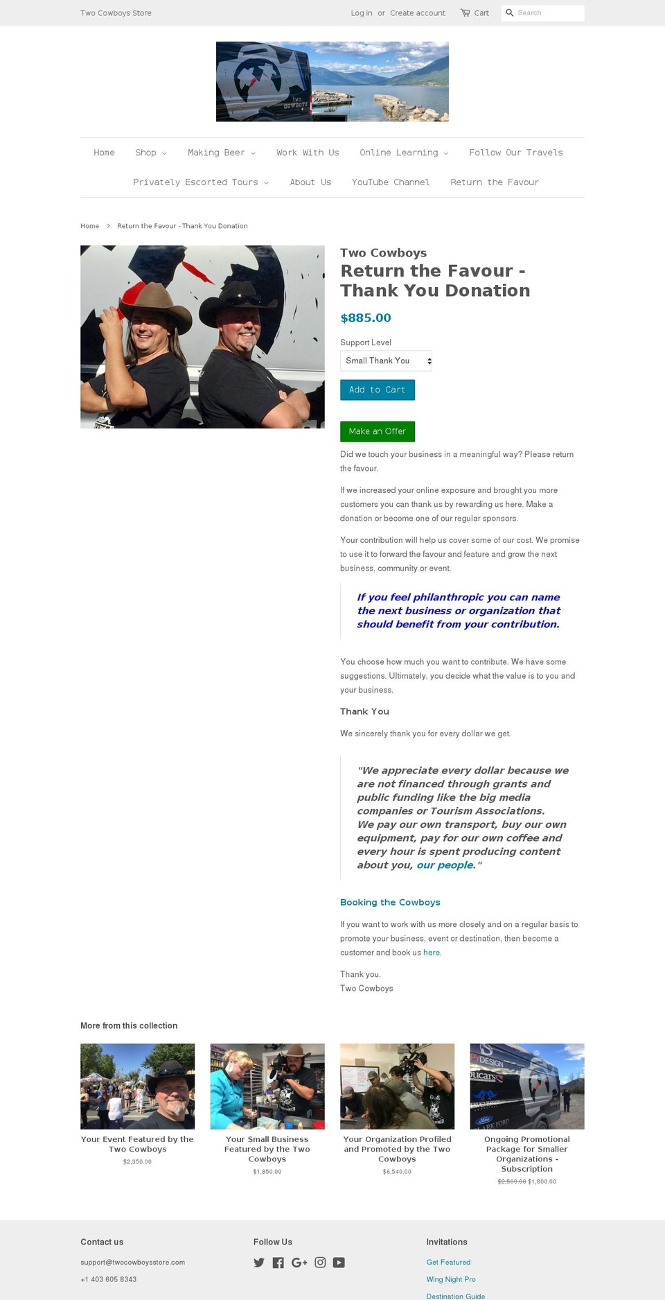 forwardthefavour.com — Shopify storefront screenshot